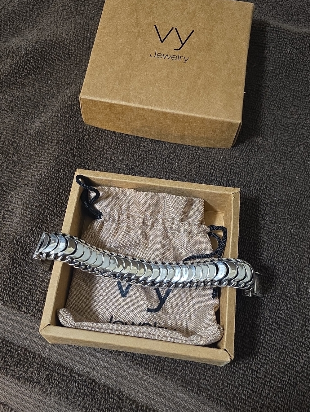 Men's Silver-Tone Chain Bracelet